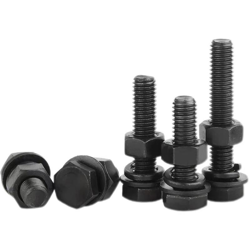 中锦科技 4.8级外六角螺栓套装M22*110mm[螺栓+螺母+平弹垫]套