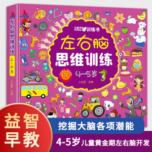 正版新书]左右脑思维训练4-5岁儿童全脑开发专注力逻辑力想象力