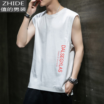SUNTEK背心男士2020新款潮流潮牌无袖t恤篮球冰丝宽松运动休闲坎肩薄款马甲/背心