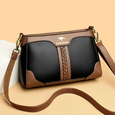 包包女包新款2026斜挎包女多隔层时尚撞色妈妈包单肩包女