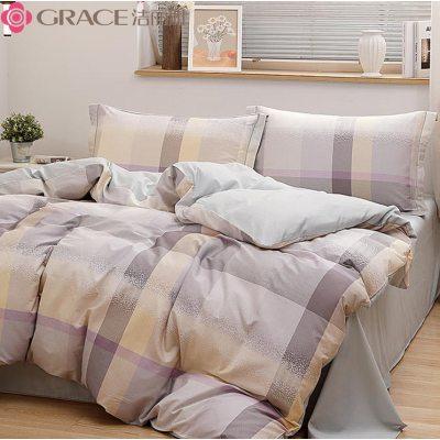 洁丽雅(Grace)亲肤四件套 1.5/1.8米 200*230cm 精梳棉套件-魅影JLY-YHK301