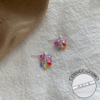 纯银多巴胺彩色耳环2025新款高级感夏季耳钉女设计感小众送女朋友老婆情人节七夕生日礼物