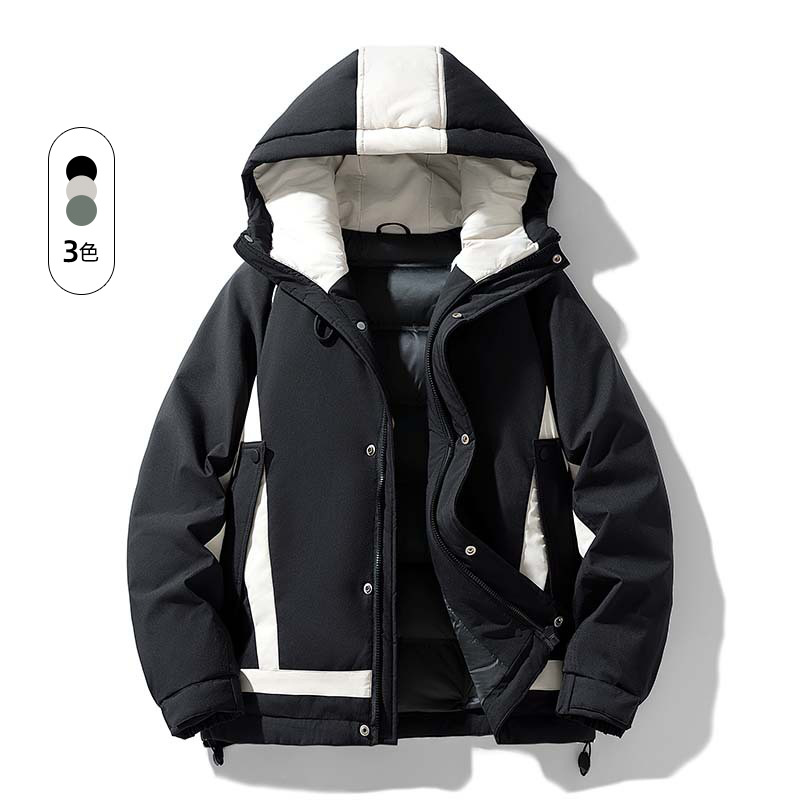 羽绒服男冬季新款情侣潮流宽松舒适潮男女同款时尚青少年连帽外套