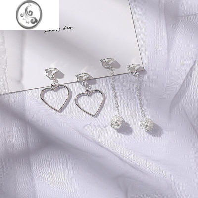 JiMi[2对装]耳夹无耳洞女超仙韩版耳环网红百搭气质耳坠高级感耳饰