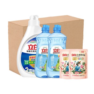 立白除菌洗衣液1.05kg酵素洁净五件套(2160g)