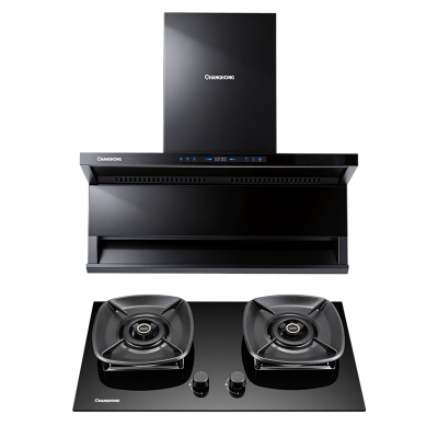 长虹 26m³大吸力 顶侧三腔拢吸 直流变频 L659B烟机+5.2kW猛火 超一级能效 聚能炉架 B261灶具套装