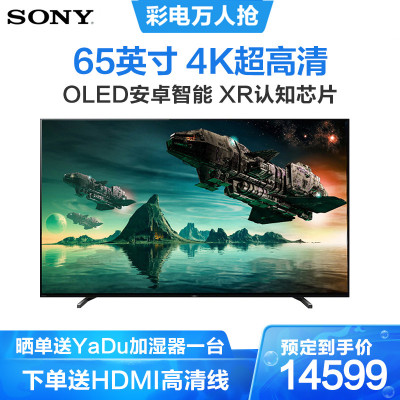 索尼（SONY）XR-65A80J65英寸4K超高清HDROLED安卓智能XR芯片全面屏游戏平板液晶电视