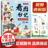 小学看图秒记古诗词75+80首 视频讲解版小学生通用必背古诗词小古文释义译文赏析漫画图解速背法彩图大开