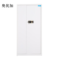 奥优加保险柜铁皮资料柜矮柜办公室储物柜通门白色指纹锁900*420*1850