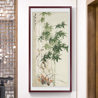 维诺亚新中式玄关装饰画走廊过道竹子画节节高升壁画客厅沙发背景墙挂画