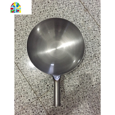 传统老式熟铁锅钢板无涂层炒锅加厚圆底饭店商用炒勺 FENGHOU 直径32