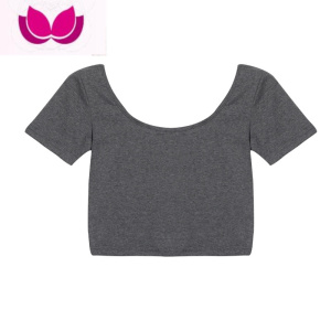 七斓ins方领内搭短款bm打底衫上衣女夏季2022新款黑色百搭修身短袖T恤