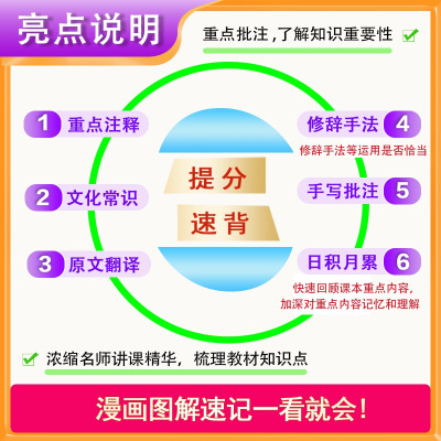 3本[古诗词+数学公式+英语词汇] 小学通用 [正版]小甘速记小学生必背古诗词129首人教版注音版一二三四五六年级小学语