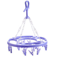 美帮汇晒袜子晾衣架多夹子圆形晒衣架家用内衣圆盘多功能宝宝加厚挂