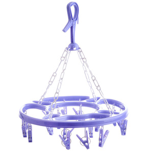 美帮汇晒袜子晾衣架多夹子圆形晒衣架家用内衣圆盘多功能宝宝加厚挂