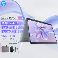 [国补]惠普Envy14 X360轻薄翻转触摸屏360°笔记本电脑Ultra 7-155U灰16G 14-fc0112TU