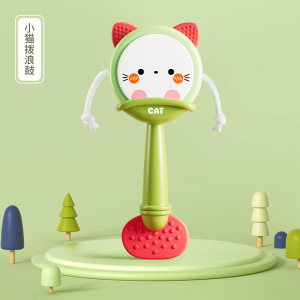 婴幼儿玩具手摇铃铛新生的儿0到3个月宝宝拨浪鼓安抚小沙锤可啃咬