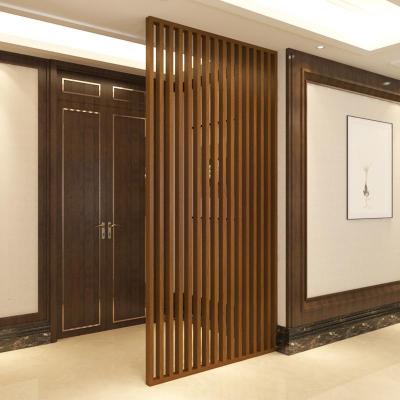 新中式玄关隔断实木屏风 栅栏装饰客厅茶楼酒店 现代简约座屏定制 樟子松宽100cm*高240cm顶天立地 整装