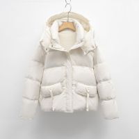保暖面包服韩版加厚连帽上衣休闲百搭冬季外套羽绒服女