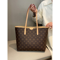 托特包包新款轻奢复古单肩包大容量印花手提包日常通勤腋下包