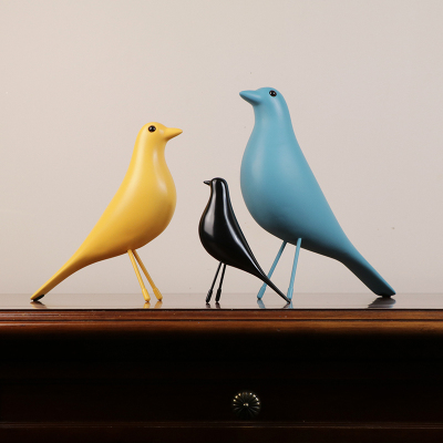 新款简约小鸟电视柜摆件鸽子软装展厅样板房公装黑白鸟客厅装饰品惠恩HuiEn其他