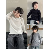 童酷儿童冬款湖州织里童装百搭宝宝针织衫半高领打底男童毛衣