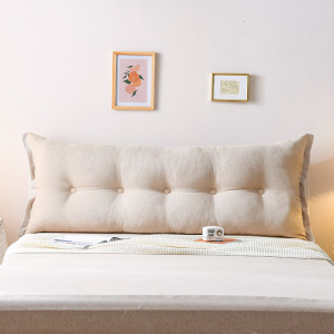 天山柔绒面双人床头靠垫软包