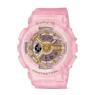 CASIO/卡西欧BABY-G防震防水哑光半透明运动女士手表BA-110SC-4A默认颜色
