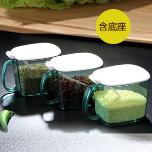 茶花调料盒厨房塑料调味瓶罐盐罐调味盒家用组合套装调料瓶调料罐