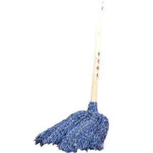 心梦同行 家用老式墩布棉线圆头吸水拖布 蓝白色/1179/把