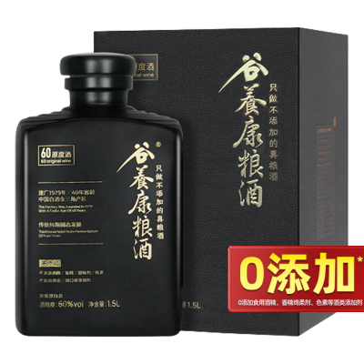 谷养康粮食酒原浆60度白酒 纯粮食五粮浓香型白酒酒水1.5L
