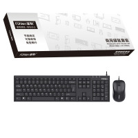 富勒fuhlen L618S商务办公有线键鼠套装 (计价单位:套)黑色