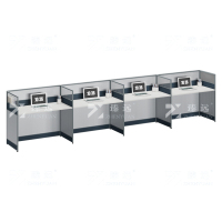 臻远 ZYGW-027职员桌办公桌屏风工作卡位 直排四人位