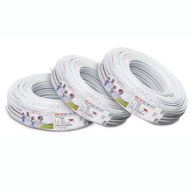 德力西(DELIXI) 电线电缆 BVVB4平方 三芯护套线 家装家用铜芯电线 50米