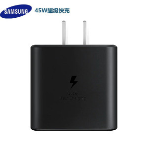 三星(SAMSUNG)全新原装正品 45W充电器 充电线 Type-c 线头套装 黑色