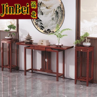 锦北玄关桌入户门厅客厅条案新中式木制供桌靠墙玄关台140半圆组合款