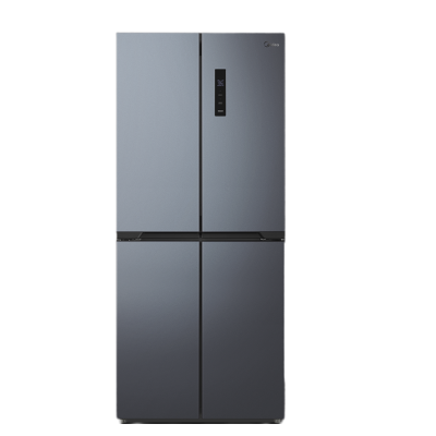美的冰箱407升61cm超薄十字对开门四门多门电冰箱一级变频无霜净味超低音 BCD-407WSPZM(E)月夜灰