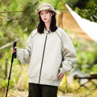 外套男士秋季新款山系户外防水中性情侣款宽松休闲纯色飞行员夹克