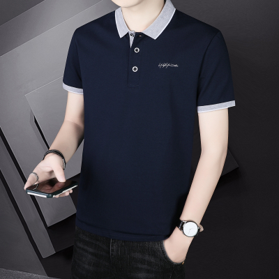 gurunvani男士商务翻领Polo衫2021新款夏季短袖T恤修身半袖上衣休闲衬衫领体恤男