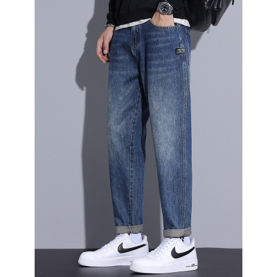 宽松版型老爹裤男春秋款立体剪裁哈伦百搭显瘦青春流行潮牌牛仔裤