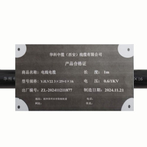 华科中缆电线电缆YJLV22-0.6/1KV3+1 米