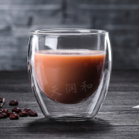 耐热加厚玻璃杯花茶杯泡茶杯过滤内胆办公杯家用水杯 三维工匠 加厚350双层杯