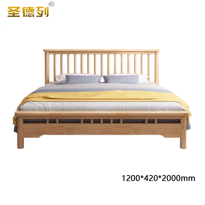 圣德列实木床平头温莎床TM-111# 1200*420*2000mm