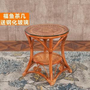 森美人藤茶几藤元台小圆桌摇椅藤编摇摇椅休闲椅配套茶几小圆桌简易茶几