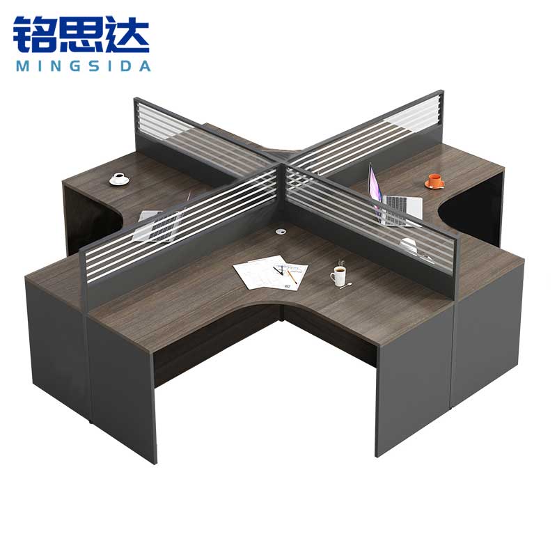 铭思达屏风办公桌十字型四人位张