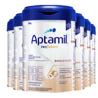 海外Aptamil 德国爱他美 白金版HMO 安心罐 婴幼儿配方奶粉 pre段(0~6个月)800g/罐*6罐装