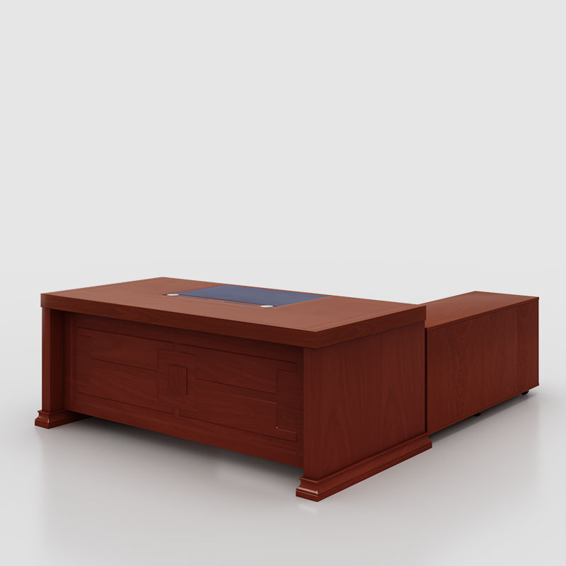 臻远 办公桌木质贴皮油漆大班台