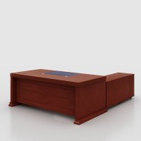 臻远 办公桌木质贴皮油漆大班台