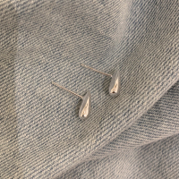 纯银几何水滴耳钉2025新款高级感养耳洞简约百搭耳环小众送女朋友老婆情人节七夕生日礼物