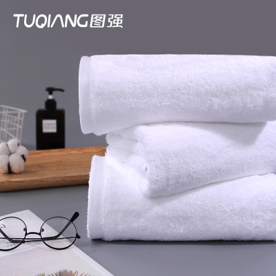 图强纯棉酒店大浴巾毛巾美容院600g加大加厚全棉柔软成人宾馆白浴巾套装